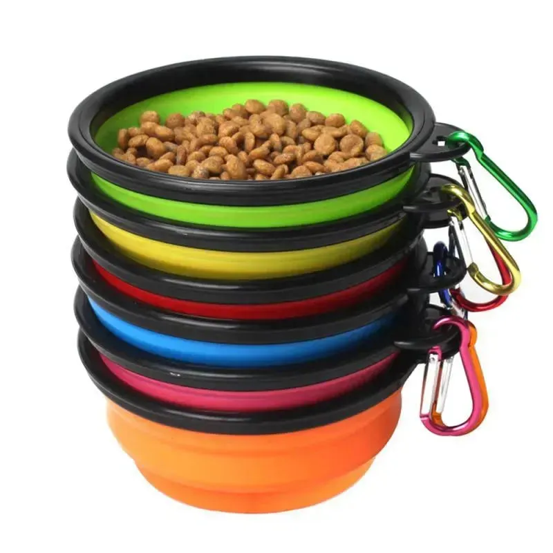 Pet Folding Bowl – Portable TPE Silicone Dog Bowl for Outdoor Adventures